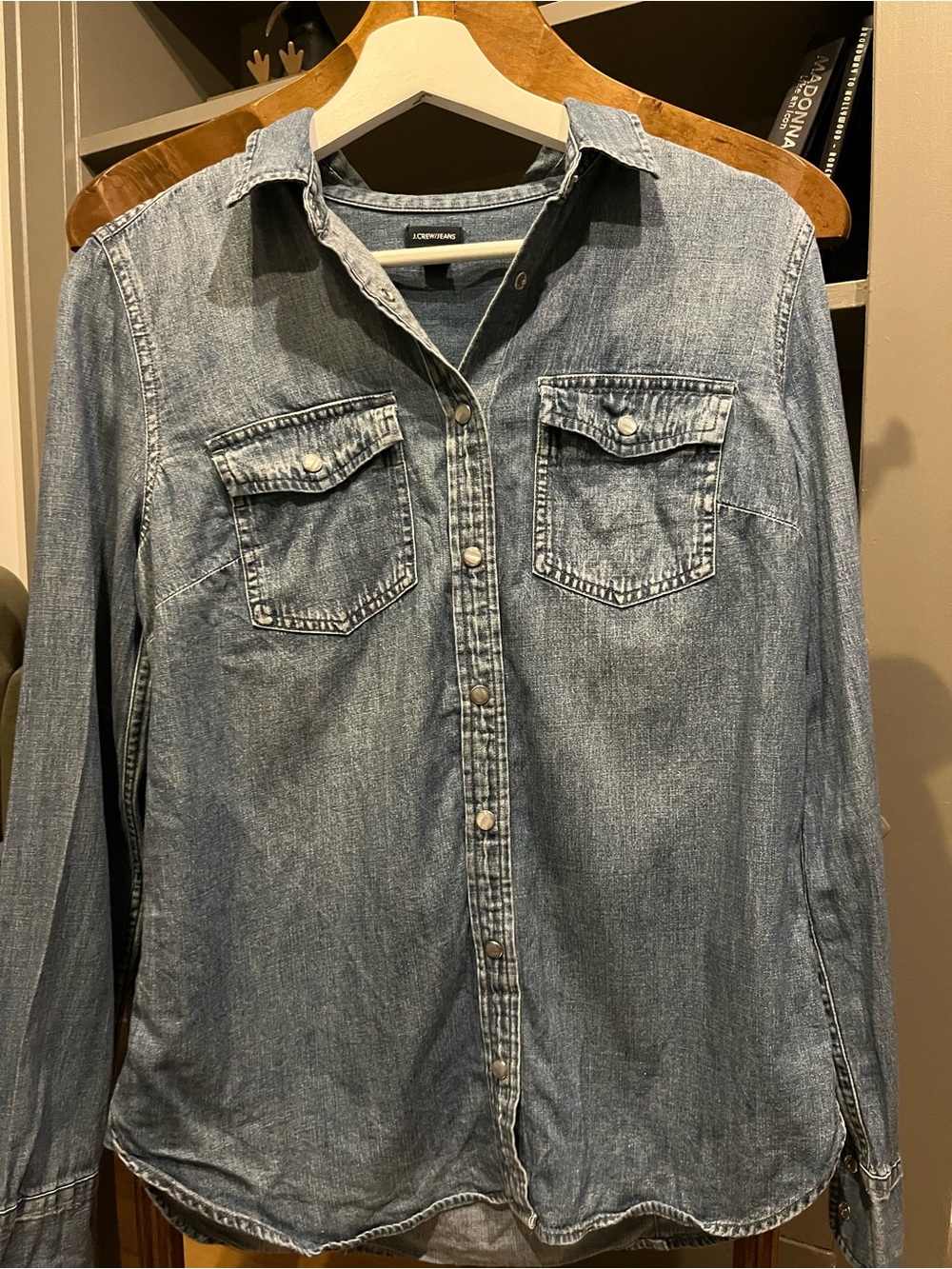 J. Crew l100% cotton western-style denim shirt